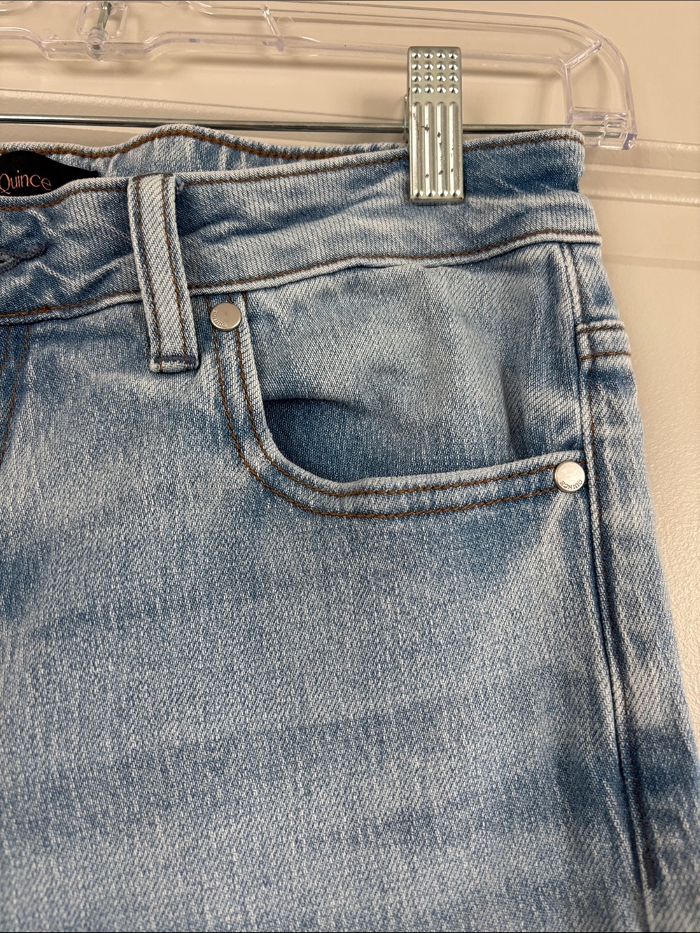 Quince Light Blue Wide-Leg Jeans - Picture 3 of 4